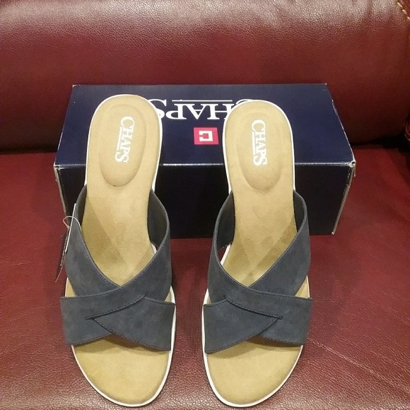 Chaps Shoes - NWT Chaps Navy Faux Suede 10 Sandals Final Price Chaps Shoes - NWT Chaps Navy Faux Suede 10 Sandals Final Price